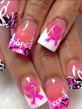 24 Pcs Women's Health Nails FREE SET INCLUDED